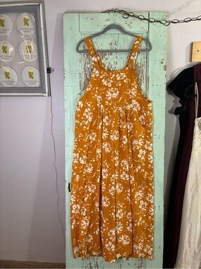 Women’s Floral wide leg jumpsuit Yellow